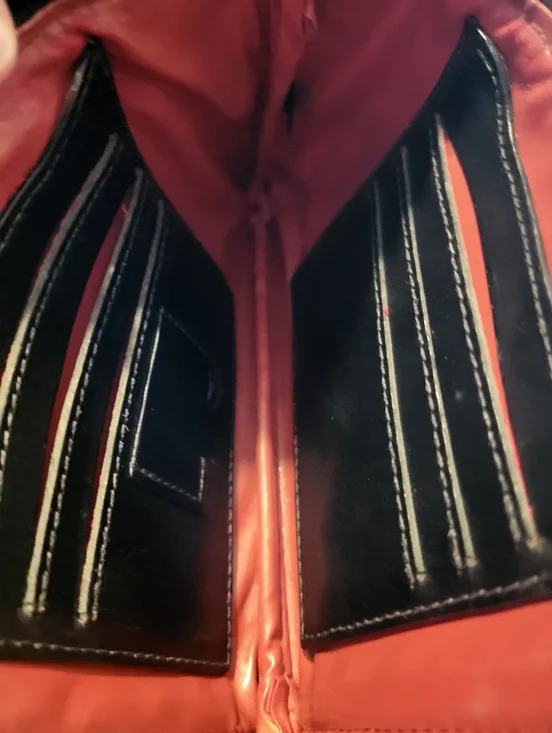 Dooney & Bourke Black Multicolor Signature Zip Wristlet with Heart Charm - Picture 4 of 4